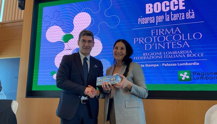 Milano. Sport, a Palazzo Lombardia firmato il Protocollo d'Intesa con Federazione Italiana Bocce: per favorire l'inclusione e un invecchiamento attivo.