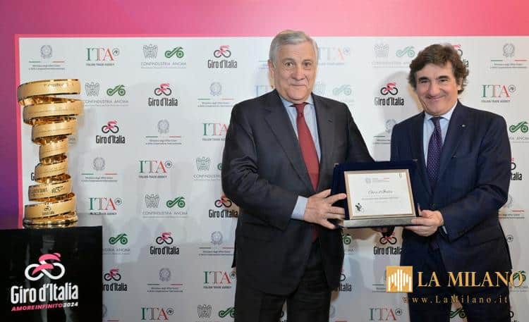 Farnesina: Tajani alla presentazione del "107mo Giro d'Italia. L'Italia che corre"