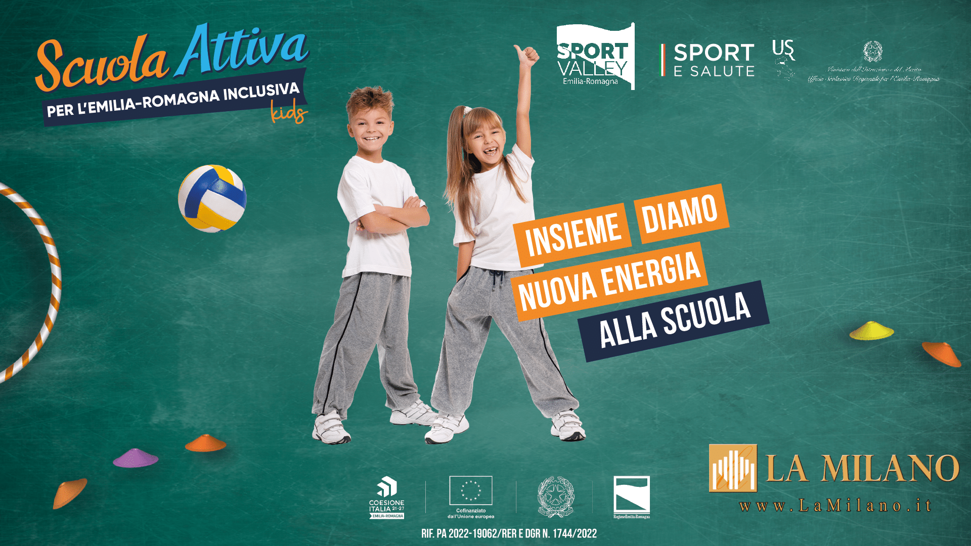 Bologna: progetto "Scuola Attiva per l'Emilia-Romagna inclusiva". L'attività motoria arriva nella scuola dell'infanzia.