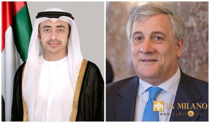 Farnesina: Tajani incontra il Ministro degli Esteri degli Emirati Arabi Uniti, Bin Zayed Al Nahyan