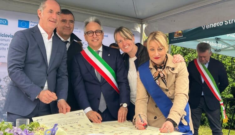 Ciclovia Venezia Trieste, presidente Zaia: "Al via i lavori di un'opera dedicata alla mobilità lenta e al cicloturismo"