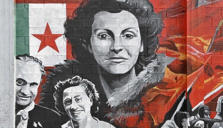 Milano è Memoria. Il volto di Partigiane e Partigiani su un murale alla cittadella degli archivi.