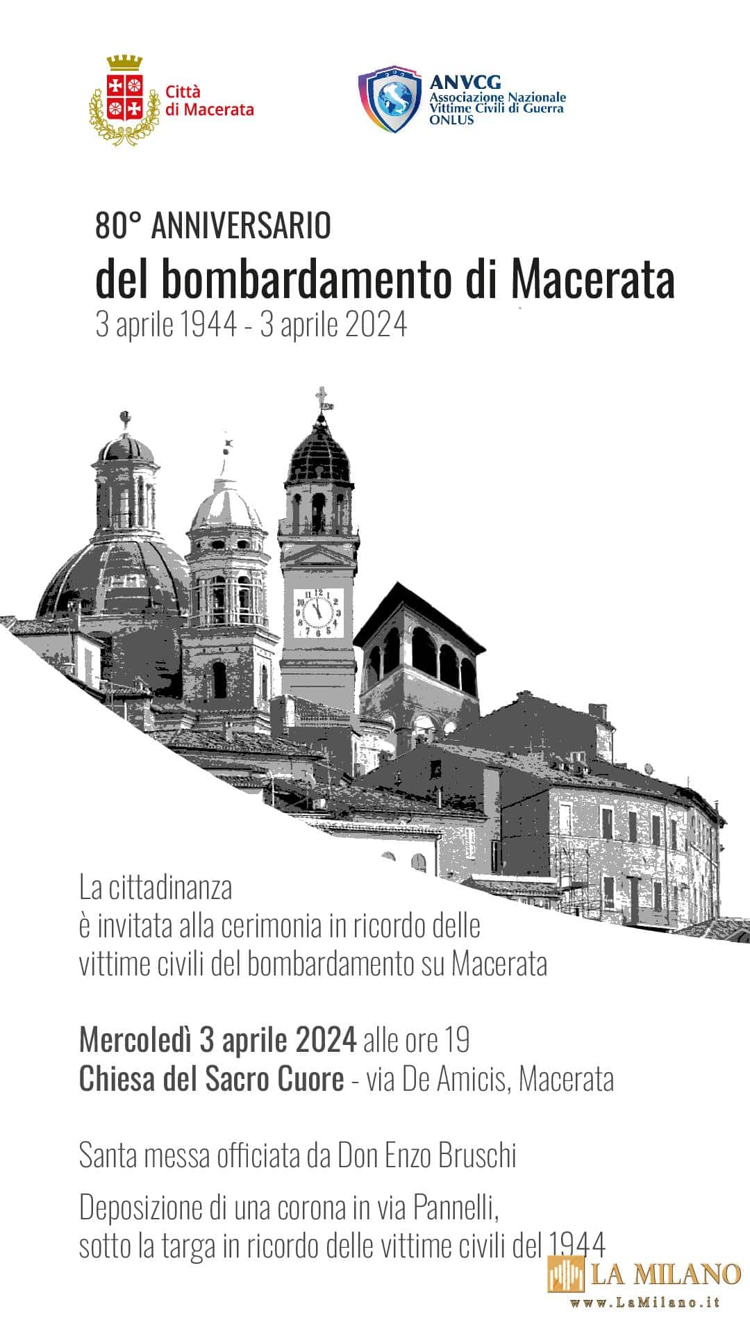 Macerata, 80esimo anniversario del bombardamento sulla città: mercoledì 3 aprile la rievocazione in onore delle vittime