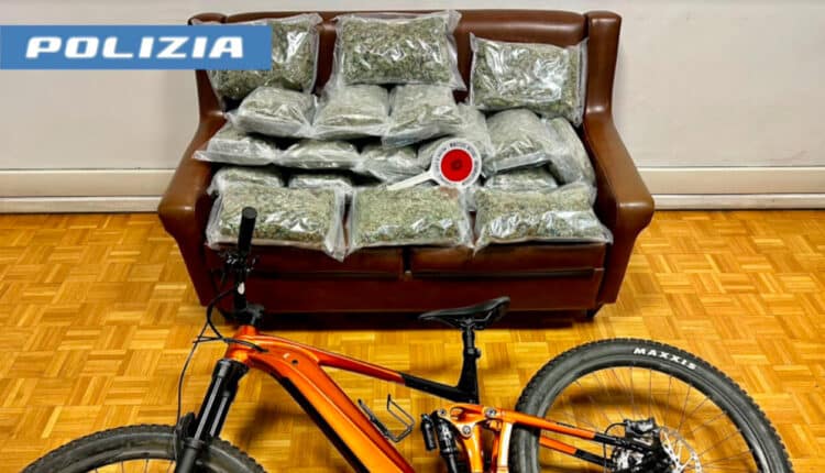 Bolzano: impiegato in un'azienda di trasporti e incensurato, aveva 11 kg di droga e diverse biciclette rubate.