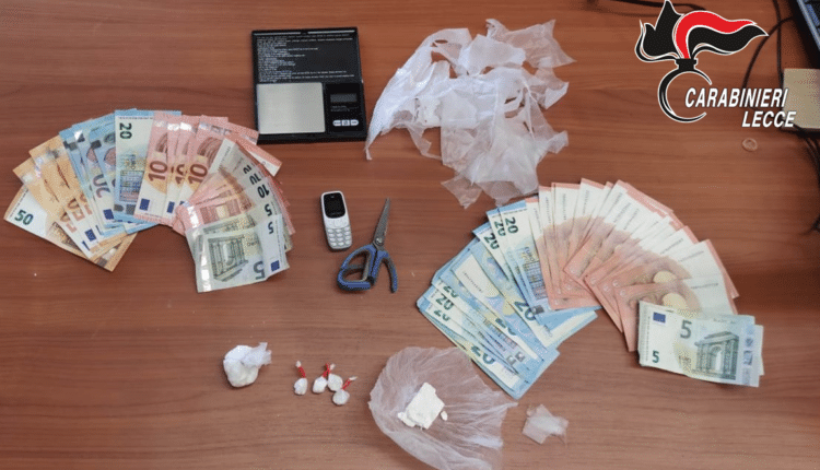 Lecce, sorpreso in possesso di 28 g di cocaina destinati allo spaccio: arrestato dai Carabinieri