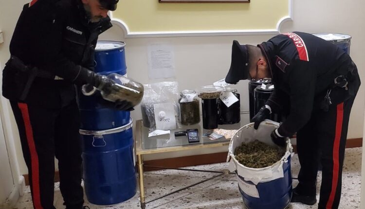 Castignano, controlli dei Carabinieri e perquisizioni, un arresto e due persone segnalate. Sequestrati 17 kg di droga