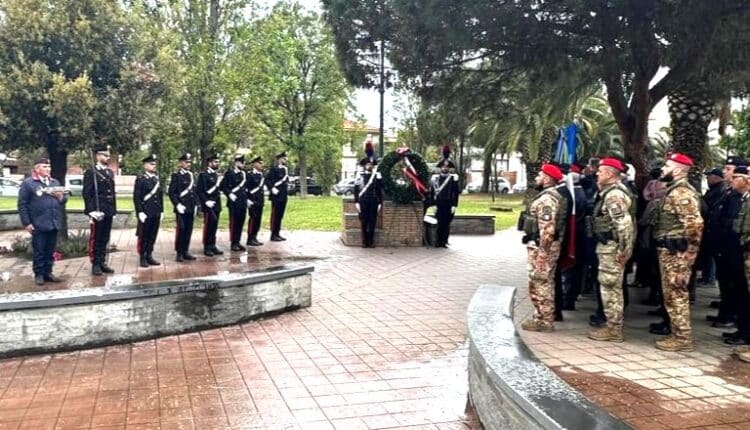 Oristano, commemorazione del 36° anniversario dell'uccisione del Carabiniere Umberto Erriu presso i Giardini di Via Messina
