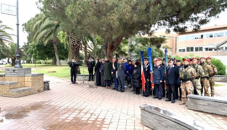 Oristano, commemorazione del 36° anniversario dell'uccisione del Carabiniere Umberto Erriu presso i Giardini di Via Messina