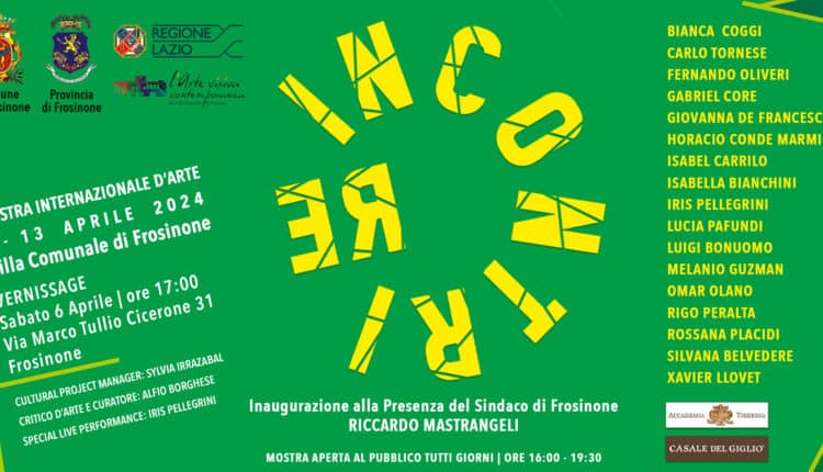 Frosinone. Mostra internazionale d'arte contemporanea: "ReIncontri" alla Villa comunale dal 6 al 13 aprile 