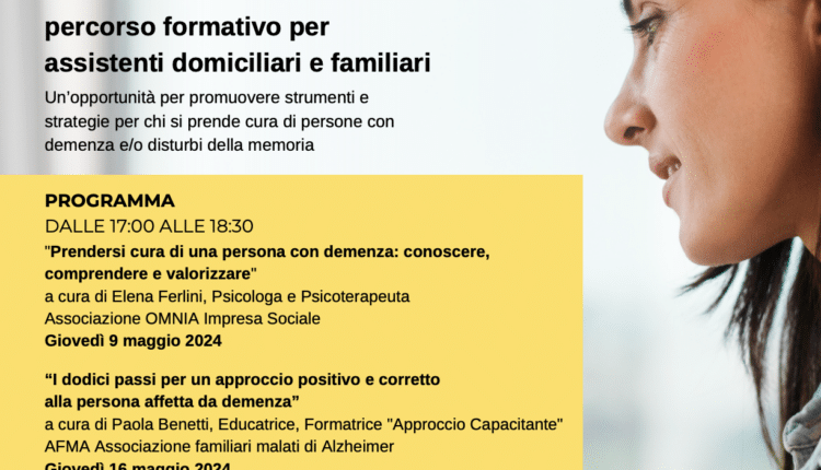 Verona. Al via i corsi online gratuiti promossi dal Comune per assistenza alle persone affette da demenza. 