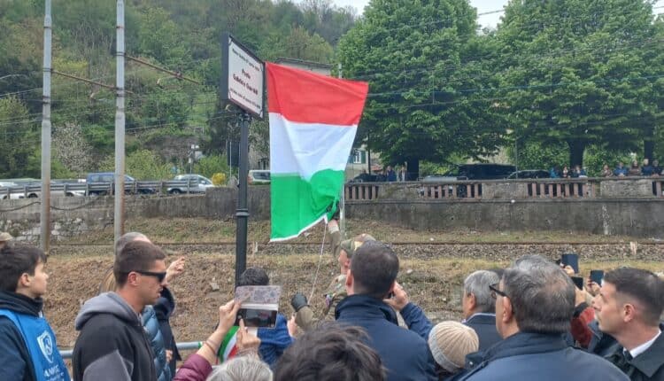 Ronco Scrivia (GE). Inaugurato e Intitolato a memoria della giovane Vittima Civile di Guerra Gabriele Guaraldi il nuovo Ponte.