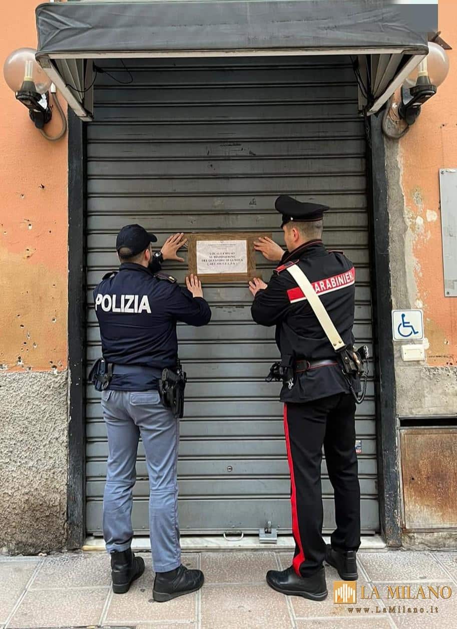 Genova, ritrovo abituale di persone pregiudicate: il Questore sospende la licenza di un bar in zona Certosa