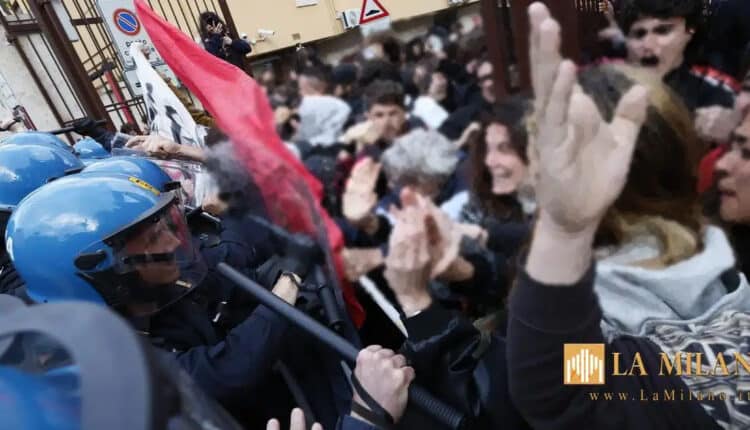 Roma. Scontri alla Sapienza: manifestazione di 300 studenti non preavvisata. Presenti molti soggetti appartenenti al mondo anarchico.