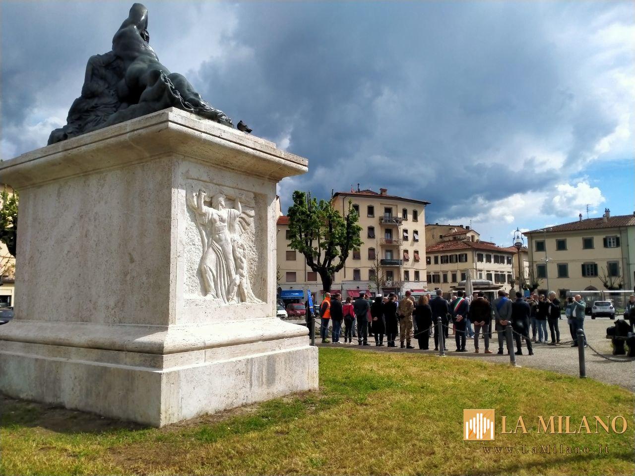 Pistoia, riqualificazione di piazza San Francesco: inaugurati il monumento ai Caduti della Prima guerra mondiale e la fontana del Parterre.
