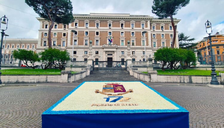 Roma. 10 aprile 2024: 172° anniversario della Polizia di Stato. La solenne cerimonia in Piazza del Popolo alla presenza delle più alte cariche istituzionali dello Stato.