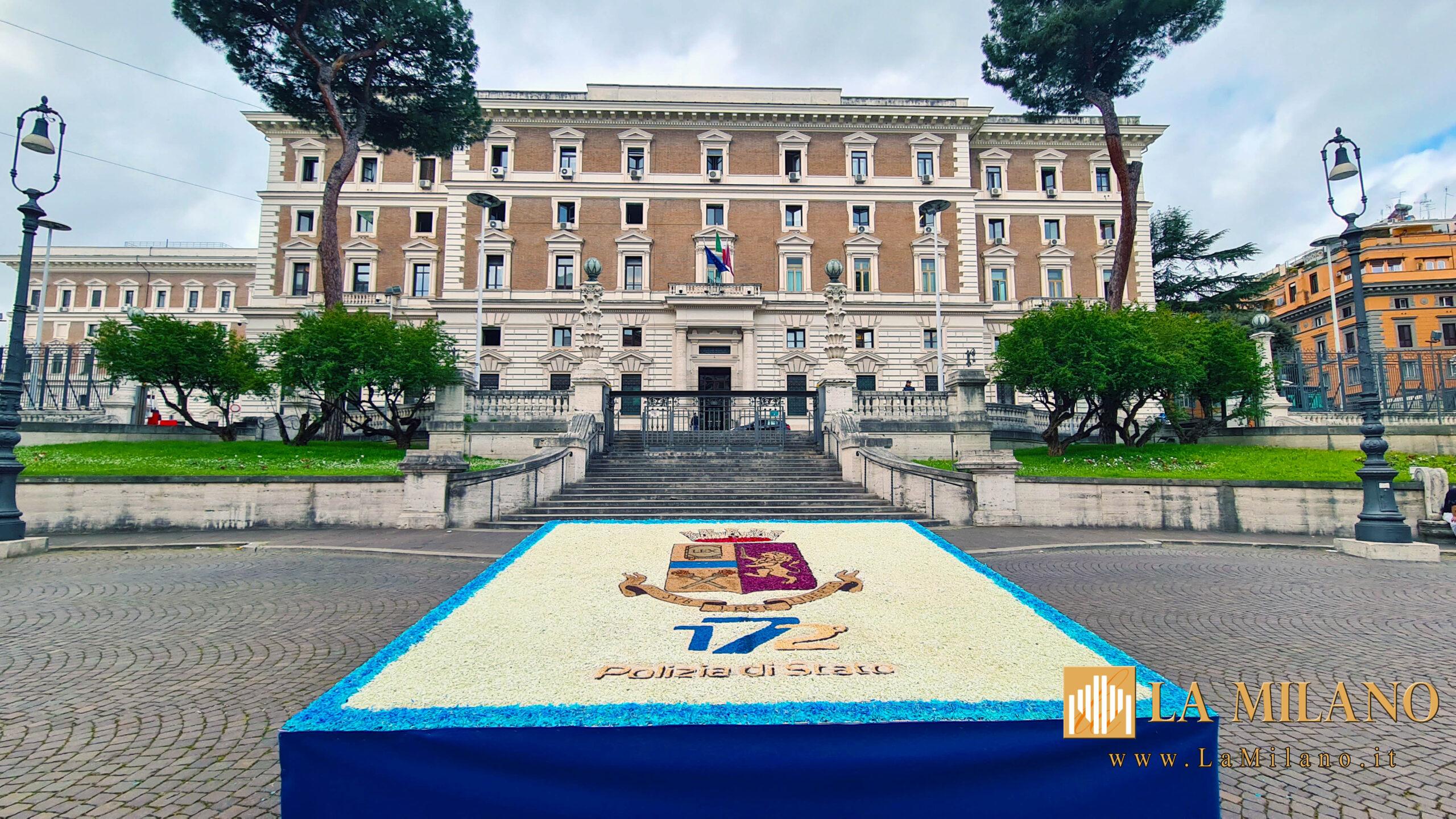 Roma. 10 aprile 2024: 172° anniversario della Polizia di Stato. La solenne cerimonia in Piazza del Popolo alla presenza delle più alte cariche istituzionali dello Stato.