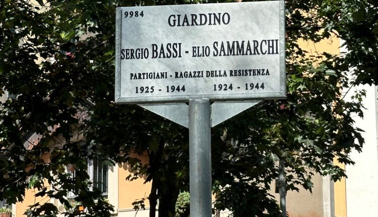 Milano, il giardino della Resistenza intitolato ai partigiani Sergio Bassi ed Elio Sammarchi
