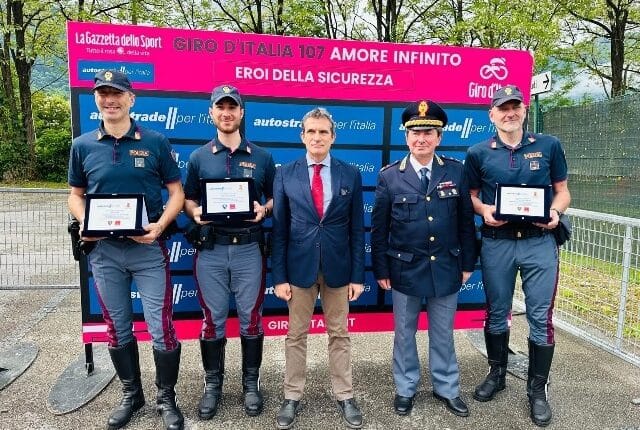 Roma: ASPI e Polizia Stradale insieme al Giro d'Italia per la tredicesima edizione degli "Eroi della Sicurezza"