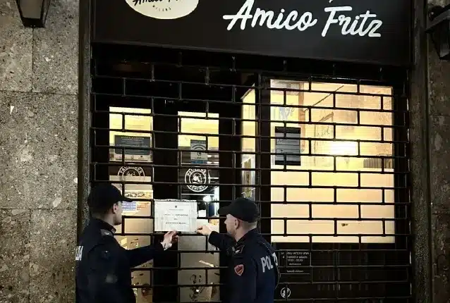 Milano: il Questore ha decretato la sospensione per 5 giorni della licenza per la conduzione dell’esercizio commerciale ‘’Amico Fritz’’.