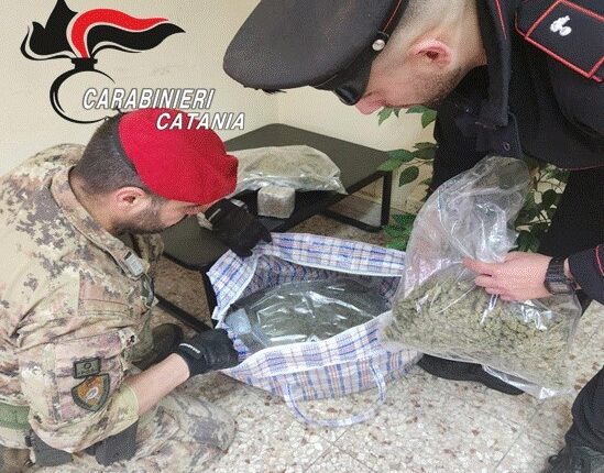Giarre-Macchia di Giarre, ai domiciliari con 7 kg di droga e una piscina abusiva: arrestato dai Carabinieri giovane pusher