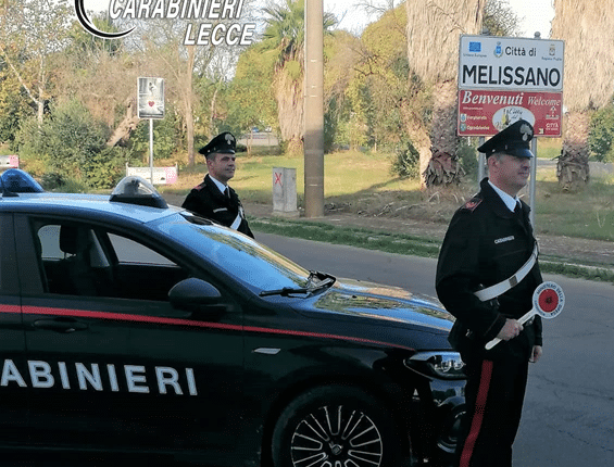 Melissano: arrestato dai Carabinieri un uomo accusato di atti persecutori.