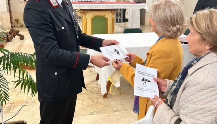 Rende: truffe agli anziani, continua la campagna di sensibilizzazione sul fenomeno da parte dei Carabinieri.