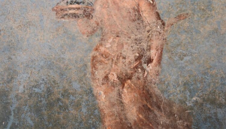 Pompei (NA): scavi nella Regio IX rivelano un sacrario con pareti blu