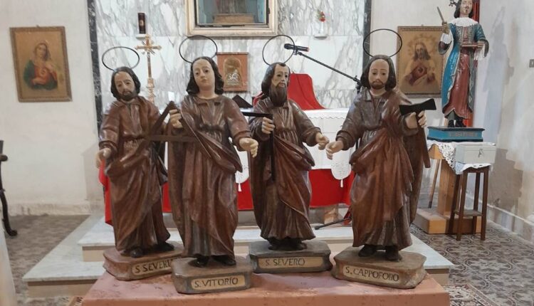 Oristano, tornano in chiesa le statue restaurate dei “Quattro santi martiri incoronati”