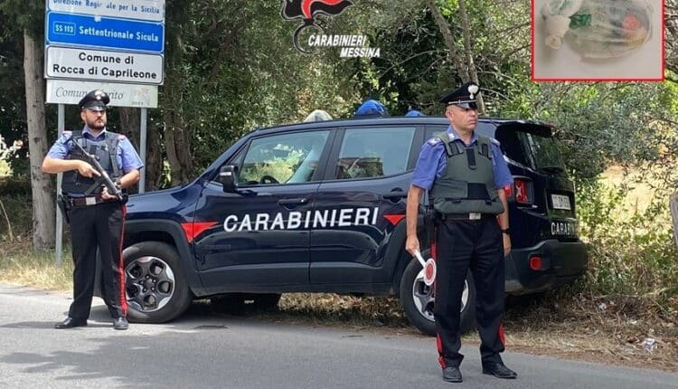 Giovane arrestato con 40 grammi di cocaina a Rocca di Capri Leone, in provincia di Messina.