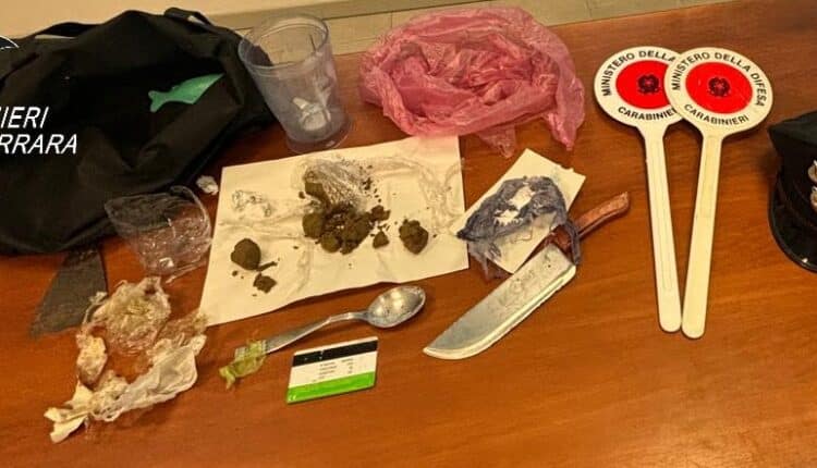 Bondeno: sequestrati 6,5 grammi di cocaina e 81 grammi di hashish. Arrestato un 37enne