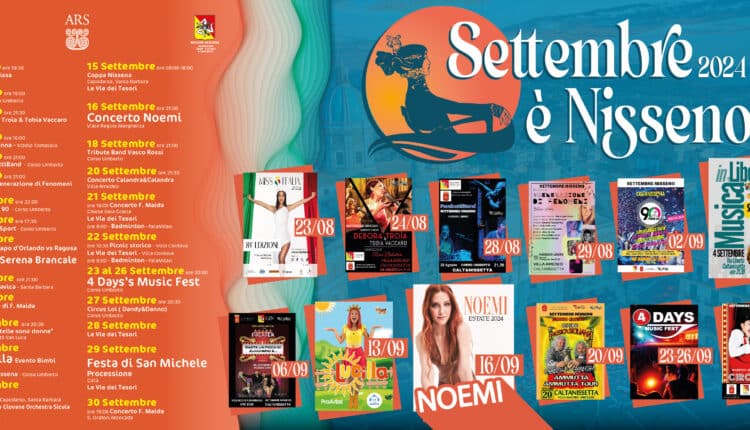 Caltanissetta: il "Settembre è Nisseno", da Noemi a Lucilla: il calendario completo degli eventi.