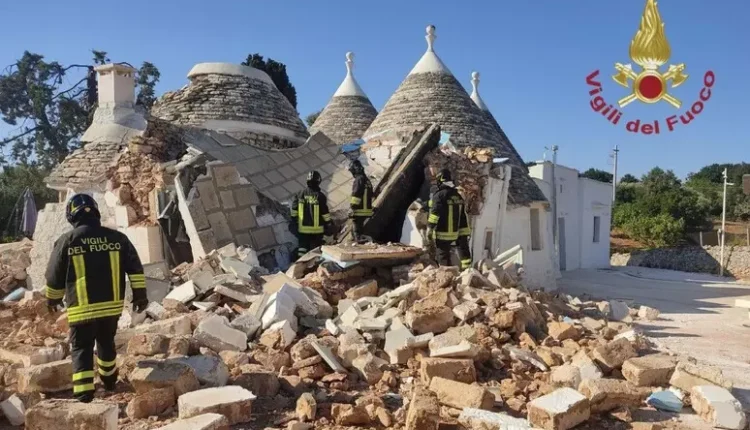 Esplosione in un trullo a Cisternino, morto un 55enne sotto macerie.