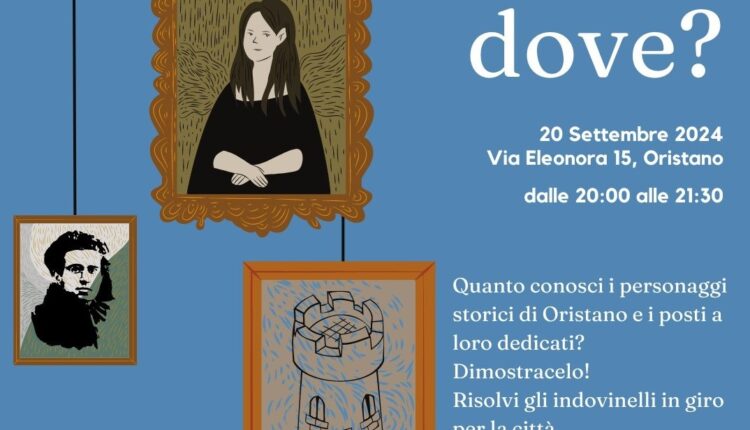 Oristano: venerdì 20 settembre si svolgerà una particolare caccia al tesoro in giro per la città. “Chi e dove” il titolo della nuova iniziativa