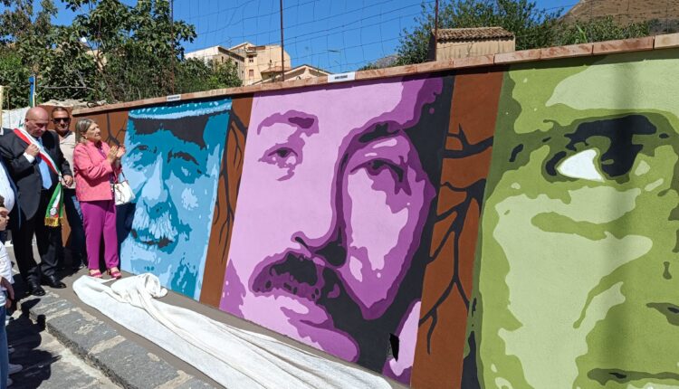 Scillato: inaugurato il murales contro la mafia "12 volti 12 nomi"