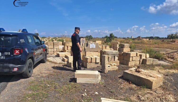 Gallipoli, continua l'Operazione "Stone Waste" da parte dei Carabinieri Forestali a contrasto di abusi nelle attività estrattive sul territorio