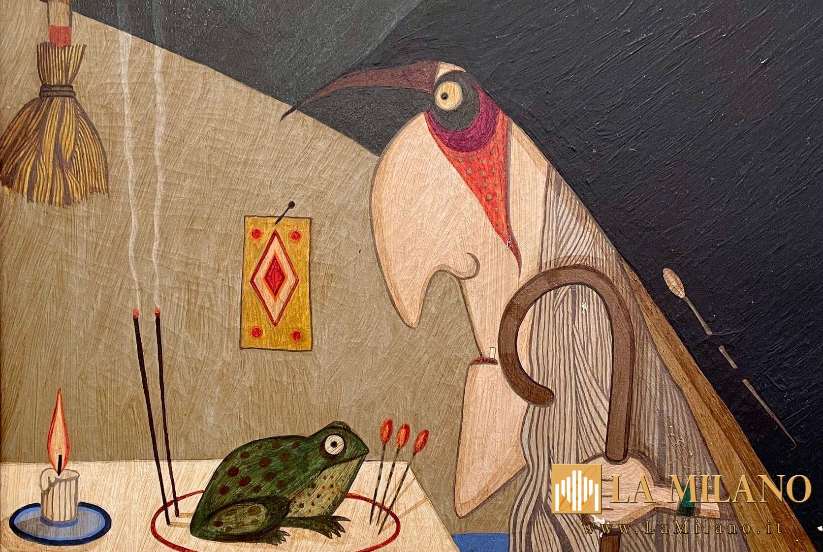 Firenze: Inaugurata la mostra di Sandro Giuliani "L'estro de Le Rivolte", il pittore delle streghe