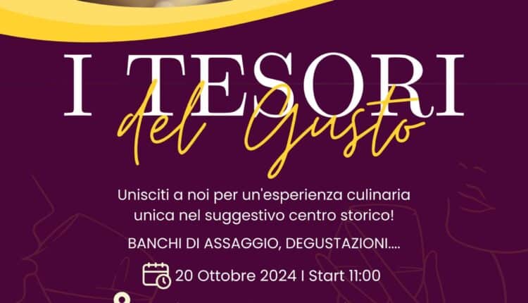 Frosinone: "I tesori del gusto", un'esperienza culinaria unica domenica 20 ottobre