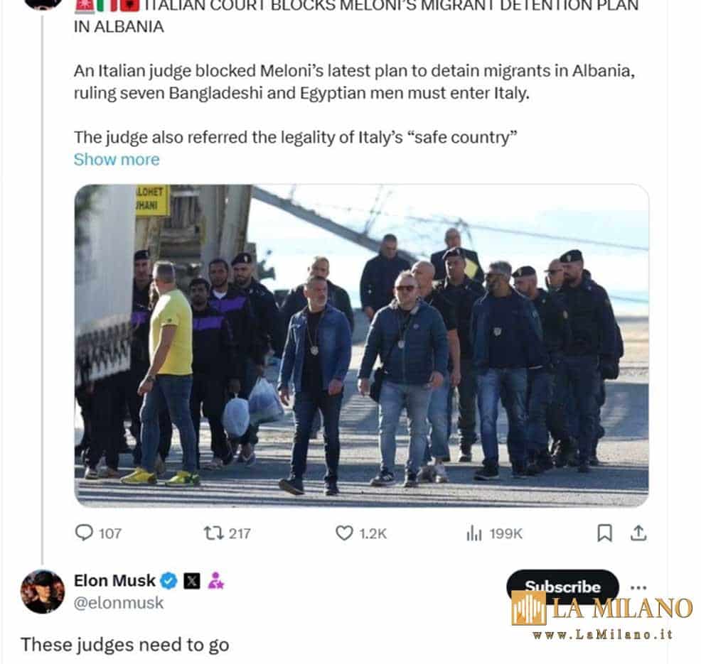 Elon Musk Giudici Albania