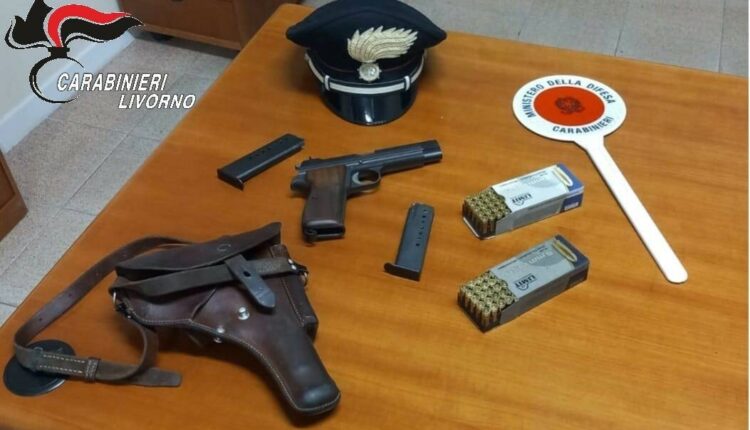 Porto Azzurro: detiene una pistola mai denunciata alle autorità italiane, deferito dai Carabinieri.