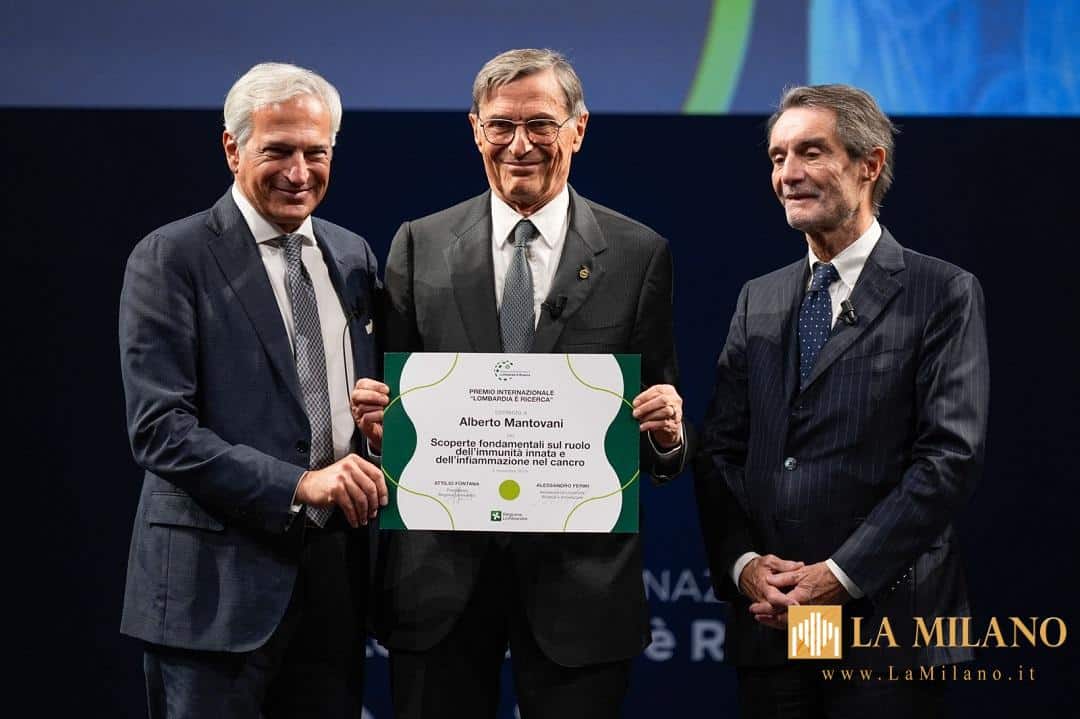 Premio "Lombardia è ricerca", il Nobel da 1 milione consegnato all'immunologo Alberto Mantovani