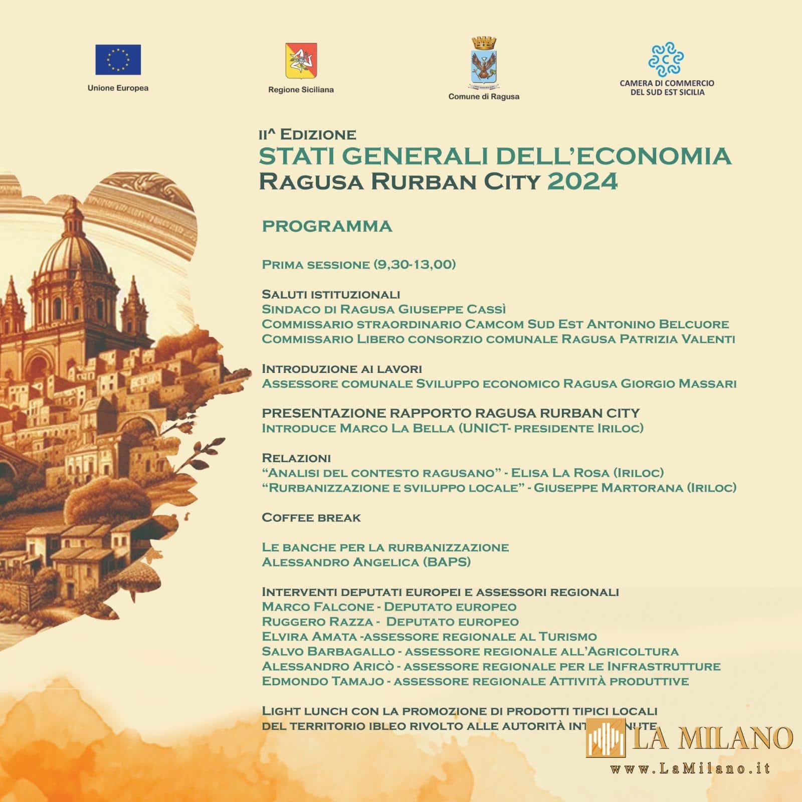 Ragusa ospita la seconda edizione degli “Stati Generali dell’Economia rurban city 2024”