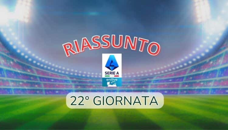 Serie A: Il resoconto della 22°giornata