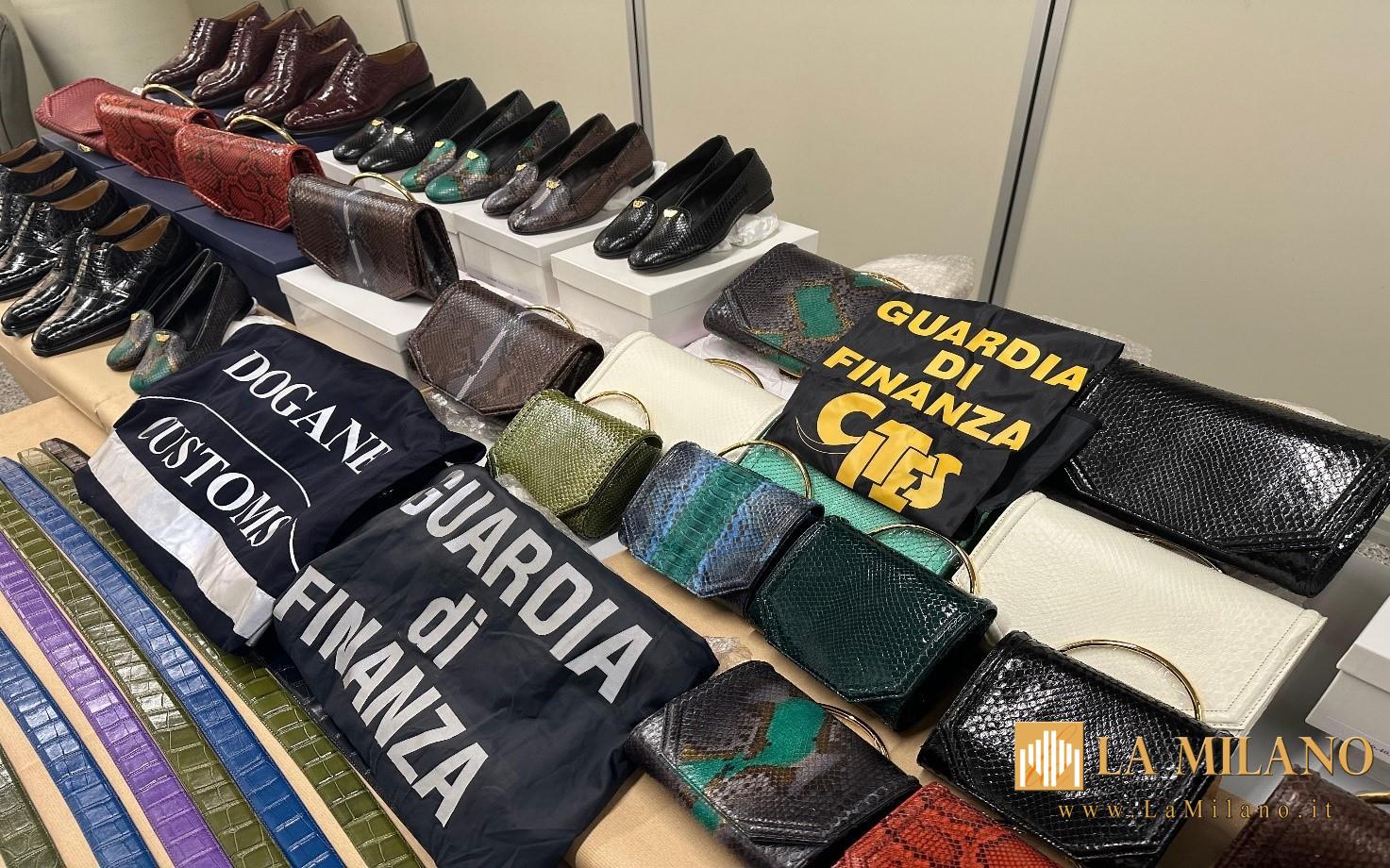 Como: sequestro record, 70 accessori d'abbigliamento realizzati con pelle di animali in via d'estinzione, denunciato un responsabile