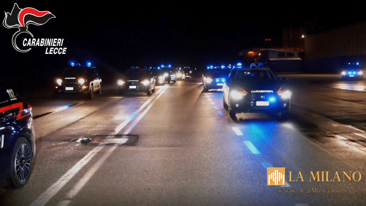 Lecce: maxi-operazione antimafia in tutto il Salento, 112 indagati e oltre 80 provvedimenti eseguiti