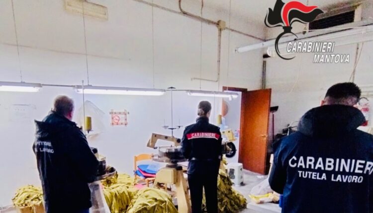 Schivenoglia: I Carabinieri controllano un laboratorio tessile e lo chiudono per irregolarità. Denunciato il titolare