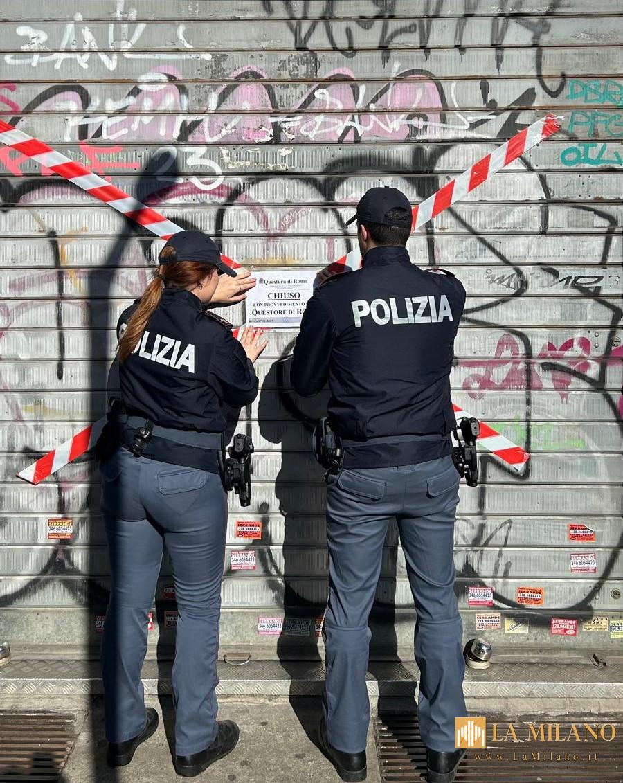 Roma: Dalla stazione Termini alle porte delle periferie capitoline, stretta della Polizia di Stato su esercizi commerciali e strutture ricettive