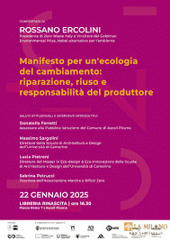 Ascoli Piceno: Conferenza di Rossano Ercolini e mostra "Design for Reuse" il 22 gennaio 2025