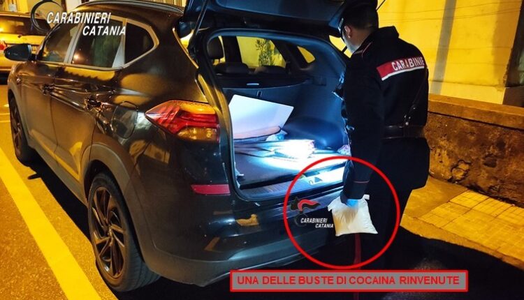 Riposto: I Carabinieri intervengono pensando di sventare una rapina, ma trovano più di 5 kg di cocaina