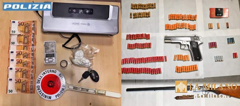 Cinisello Balsamo, droga e armi in un box: due arresti della Polizia di Stato
