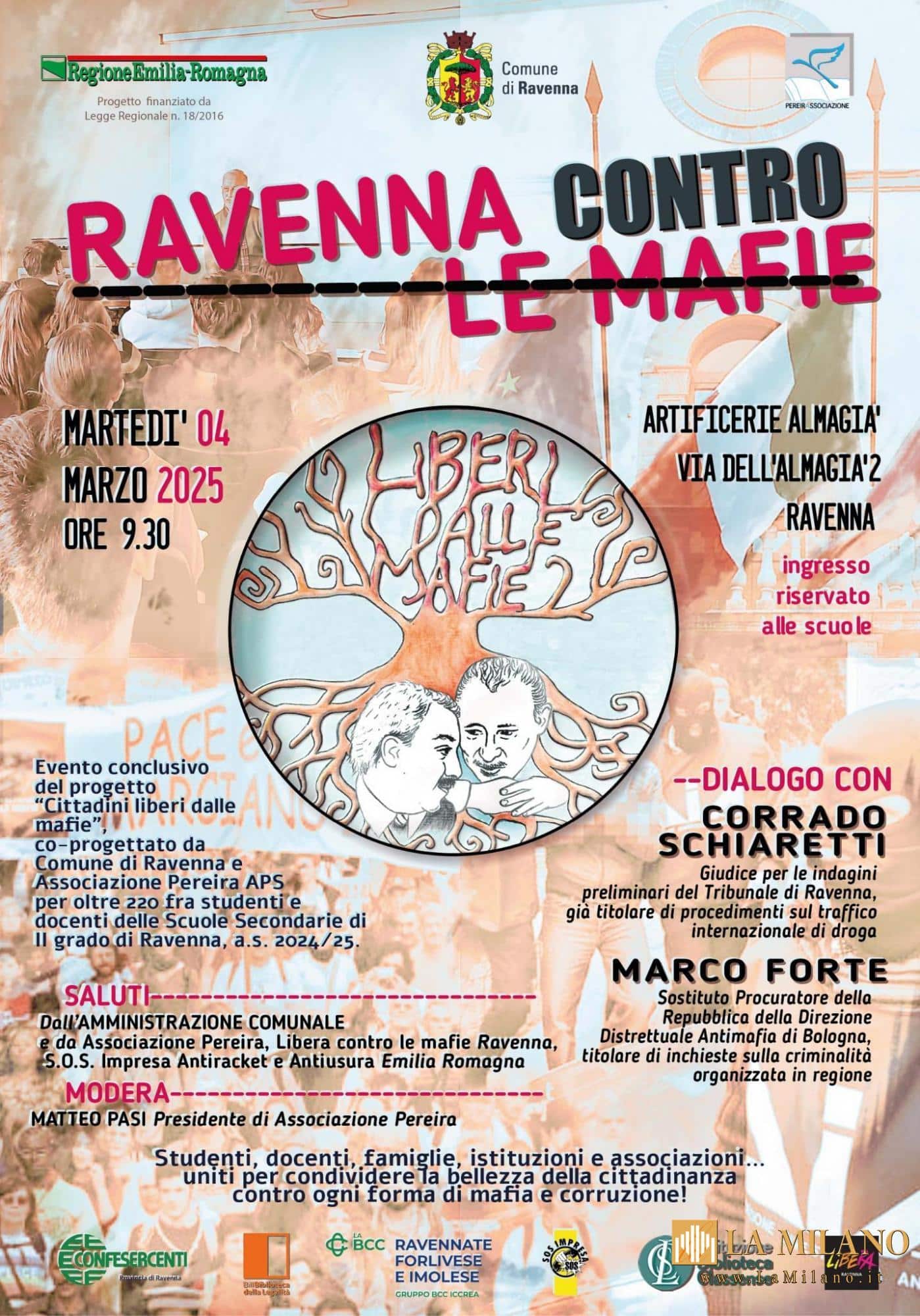 Ravenna contro le mafie: in programma due eventi il 4 e il 7 marzo per l'edizione 2025